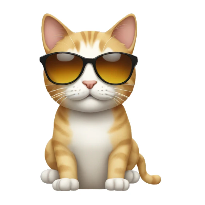 Cat with sunglasses sticker