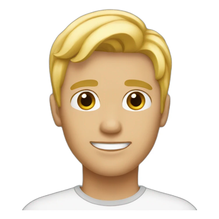 Young man blond hair sticker