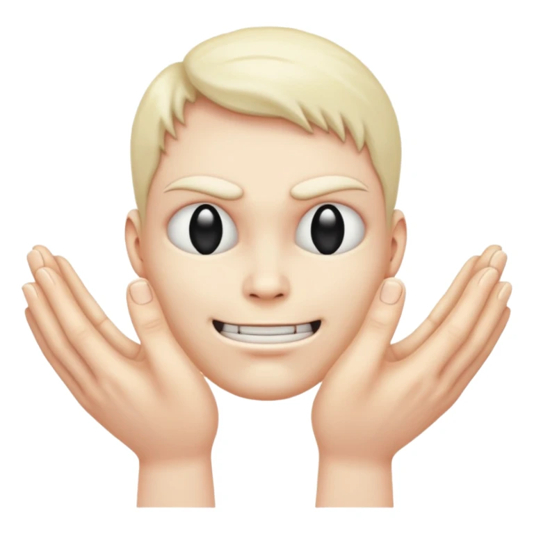 Evil face Rubbing hands together in front sticker