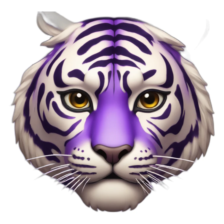 ultraviolet tiger Japanese mask sticker