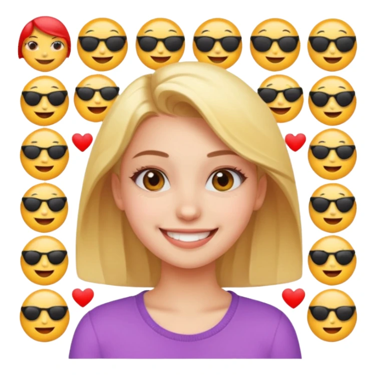 Cool girl emojies sticker
