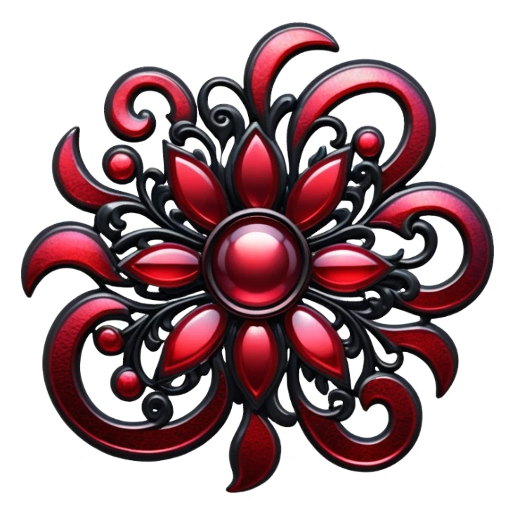  Black-Red-Iridescent-Decoration sticker