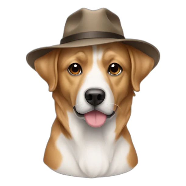 Chien avec un chapeau sticker