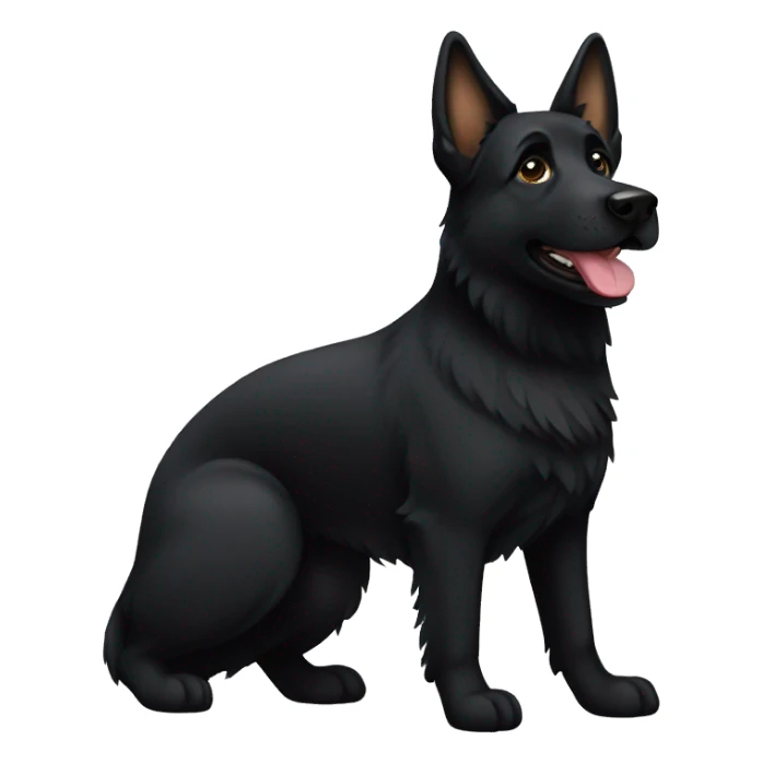 Black German Shepard  sticker