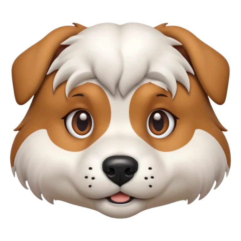 generate realistic detailed dog face in 3d style sticker