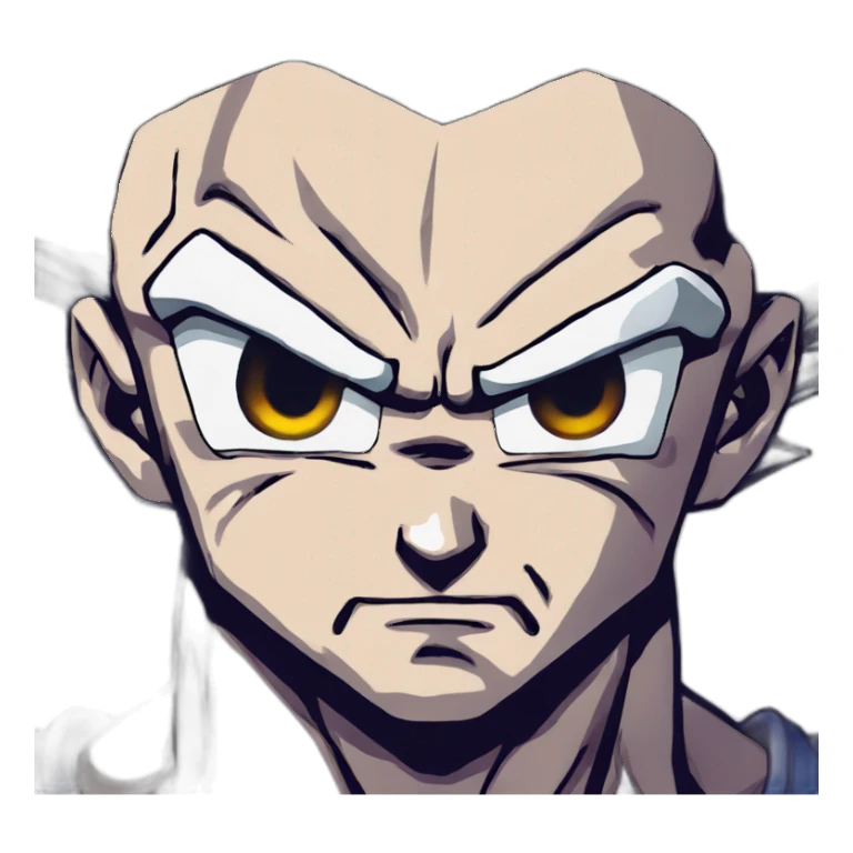 Dragon Ball Z, grim looking ,ultra instinct master Saiyan,  sticker
