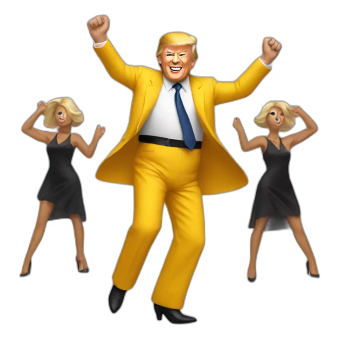 Trump disco dancing sticker