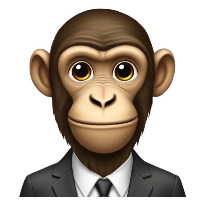 monkey with a suit sticker