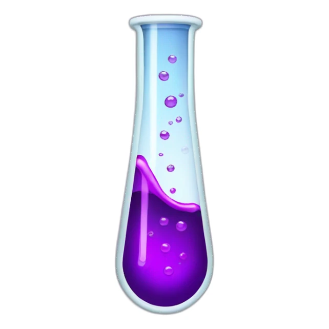 test tube with purple liquid sticker