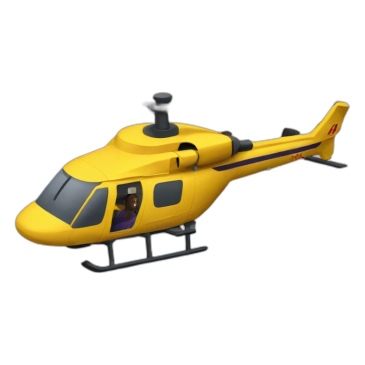 Kobe Bryant in a helicopter sticker