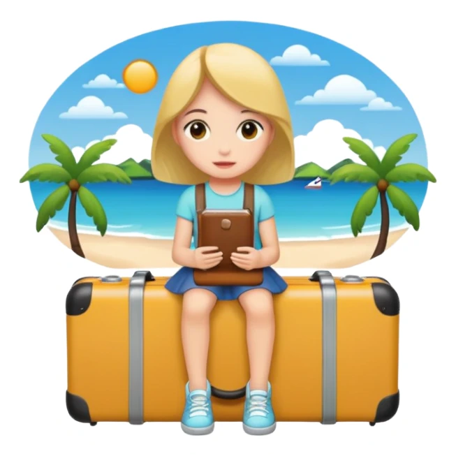 travel aesthetic girl sticker