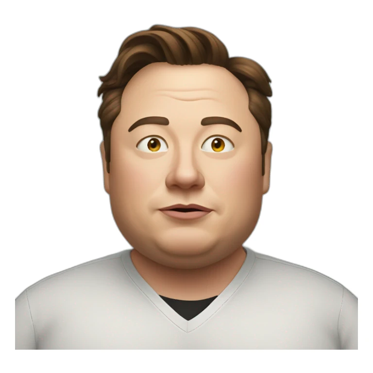 Fat Elon Musk sticker