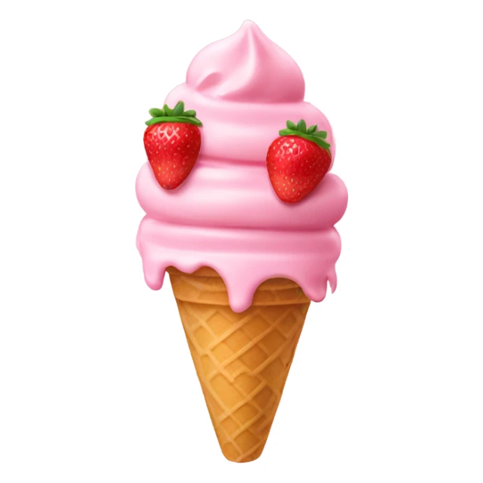 strawberry ice cream sticker
