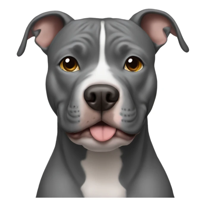 solid grey pitbull sticker