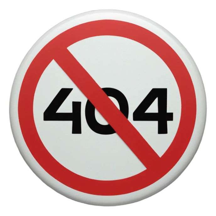 create stop emoji with text 404 sticker