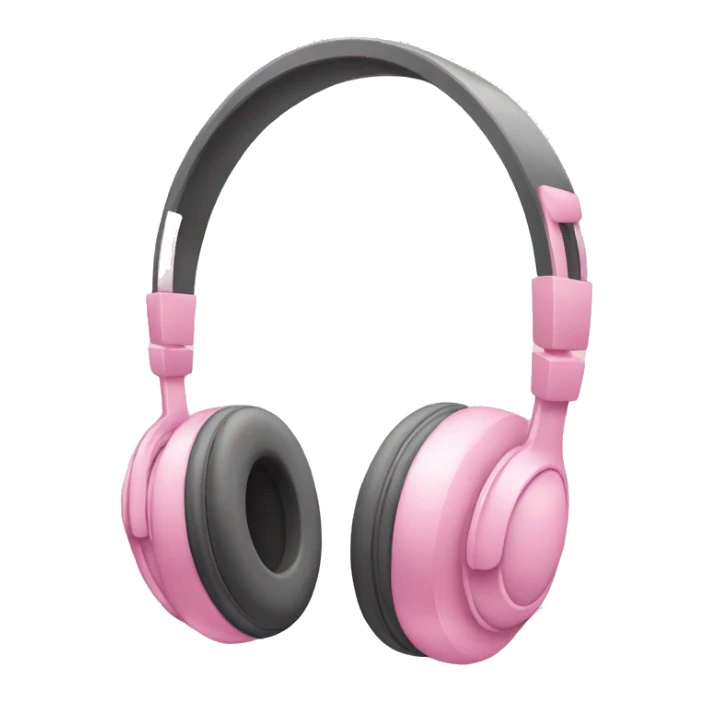 Headphones with light pink  bow  sticker