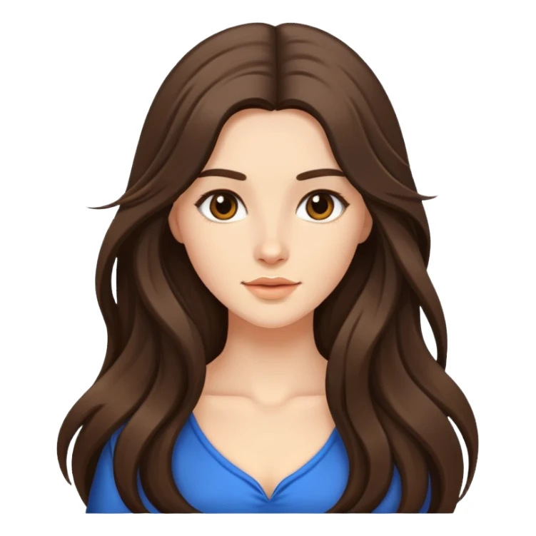 Brunette model with long flowing hair sticker