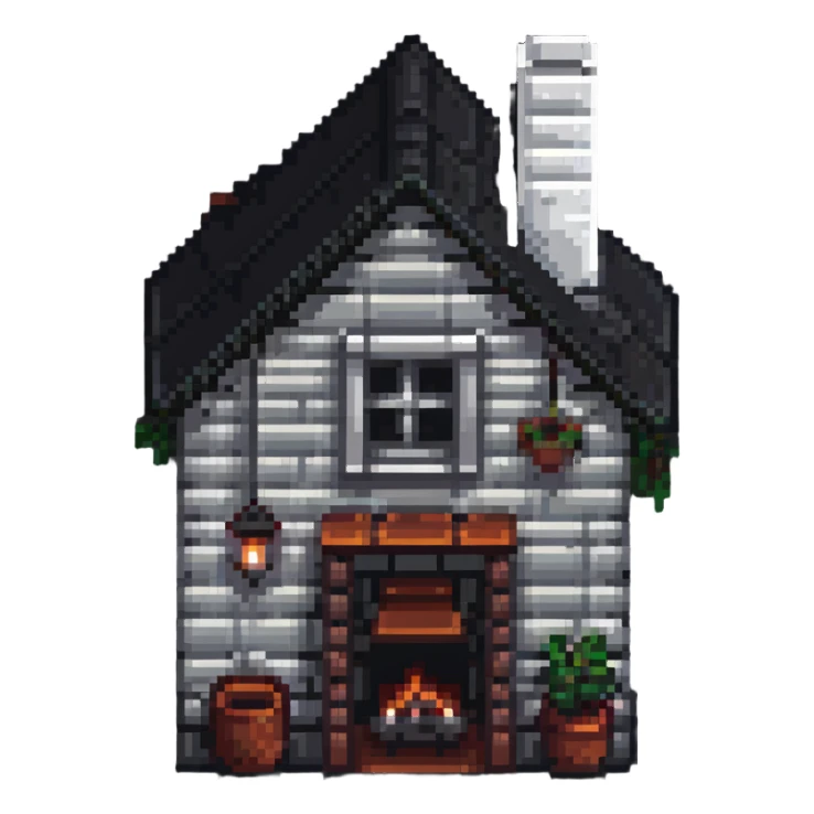 cozy house sticker