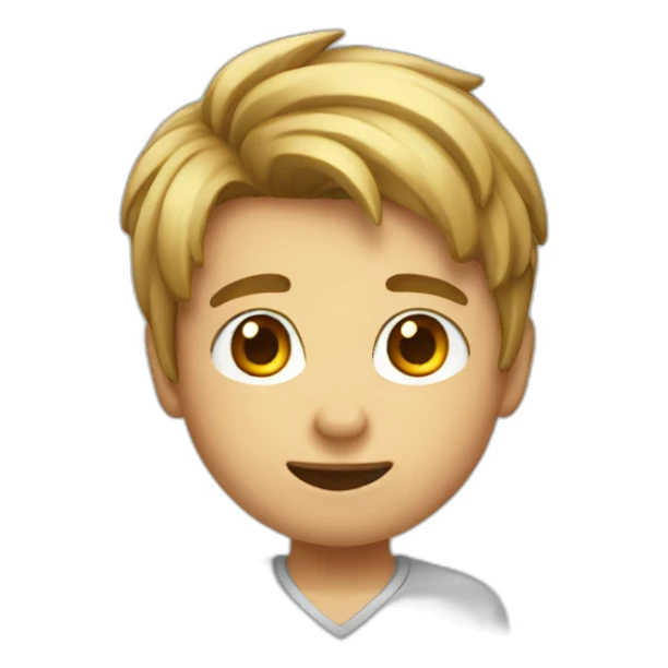 boy wiht a glass sticker