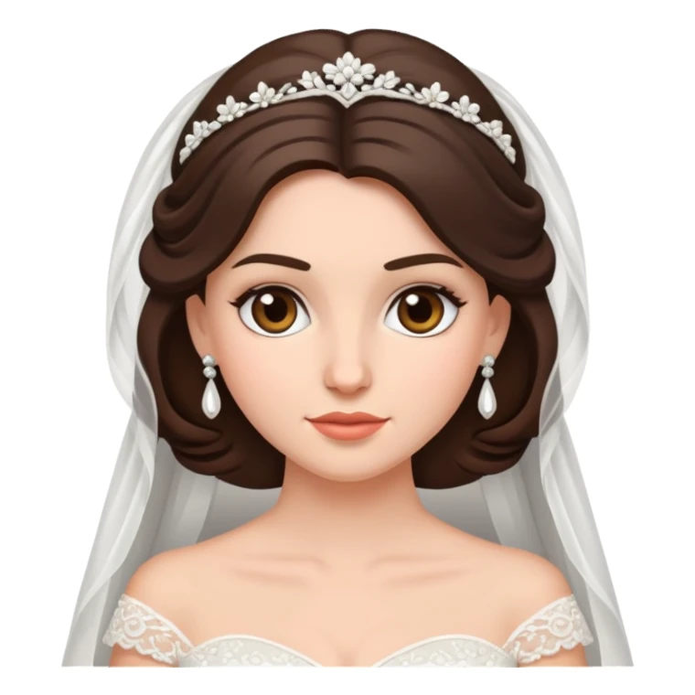  Brunette bride sticker