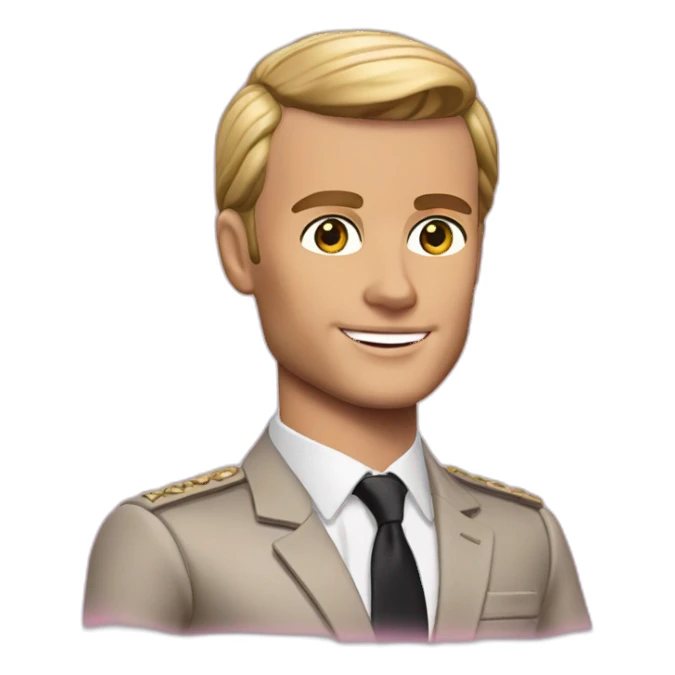 Macron ken barbie sticker