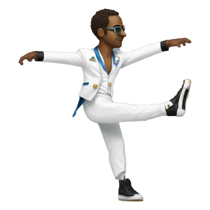 AU Ray Gun Olympic break dancer sticker