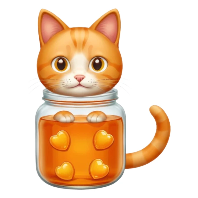 Jelly jar cat sticker