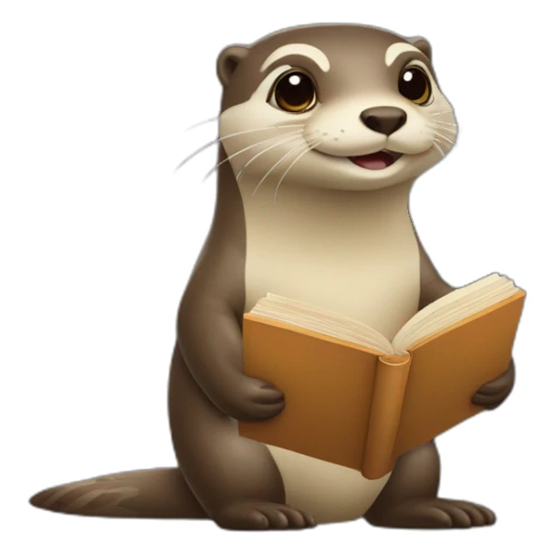 Loutre-avec-un-livre sticker