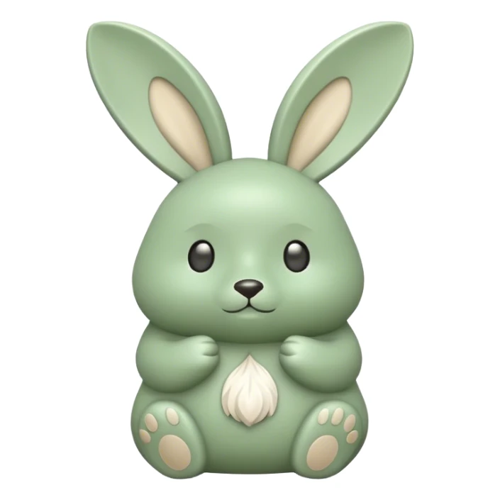 Sage green labubu sticker