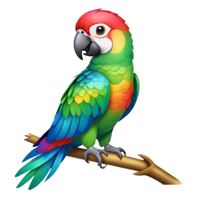 colorful parrot sticker