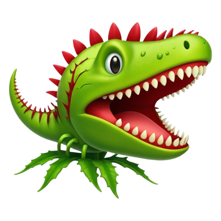 venus fly trap without a face, more realistic sticker