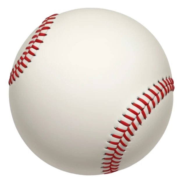 white baseball flying sticker