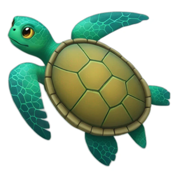 plastic sea turtle sticker