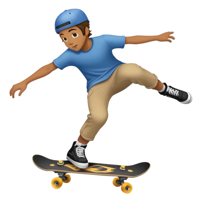 a skater doing a kickflip sticker