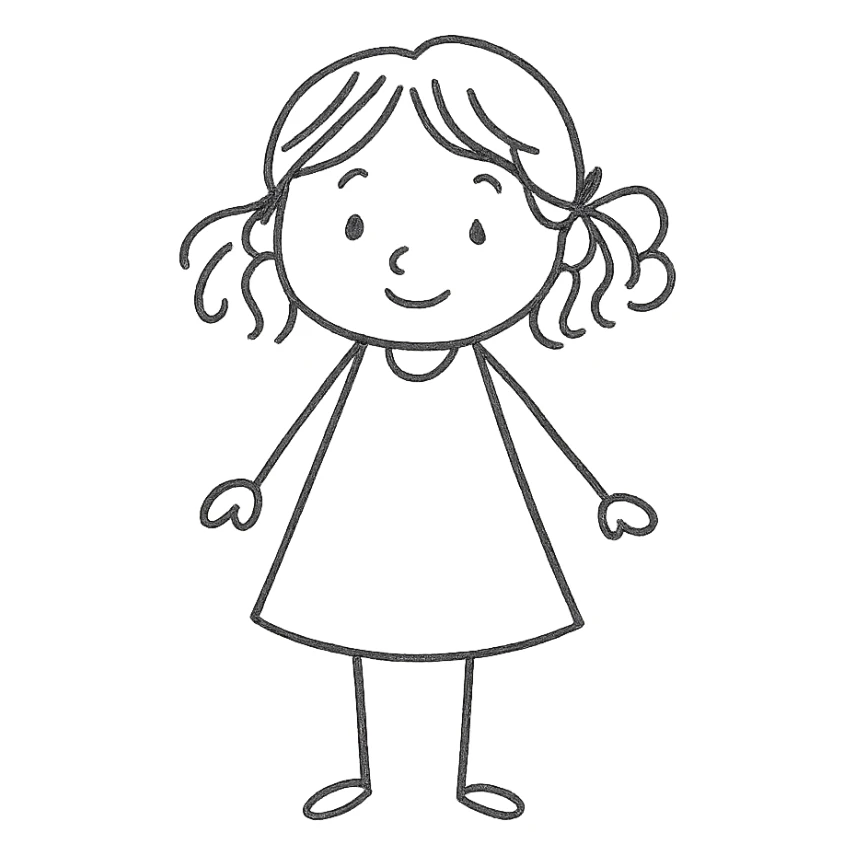 girl in green dress sticker
