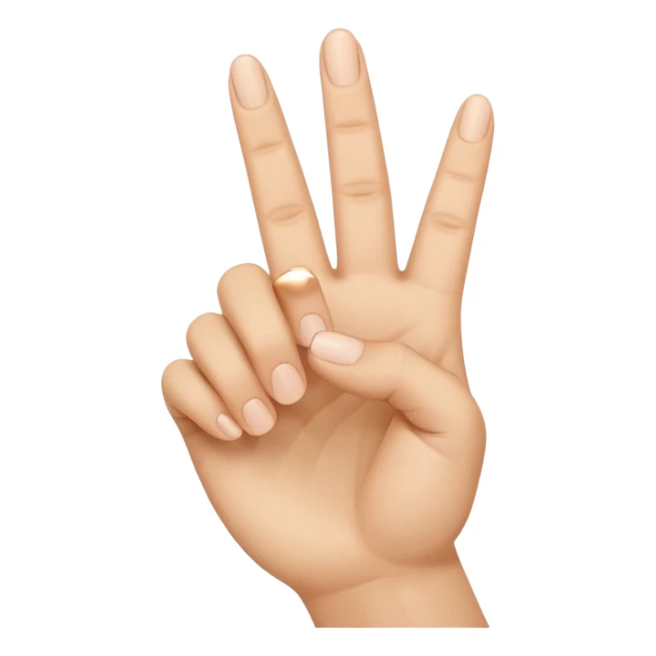 3 fingers emote one hand sticker