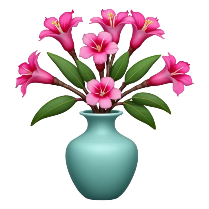 a Adenium obesum in a vase sticker