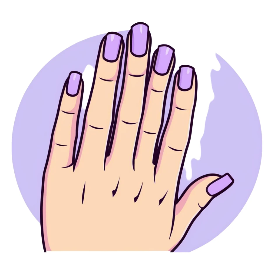 lilac pastel manicure sticker