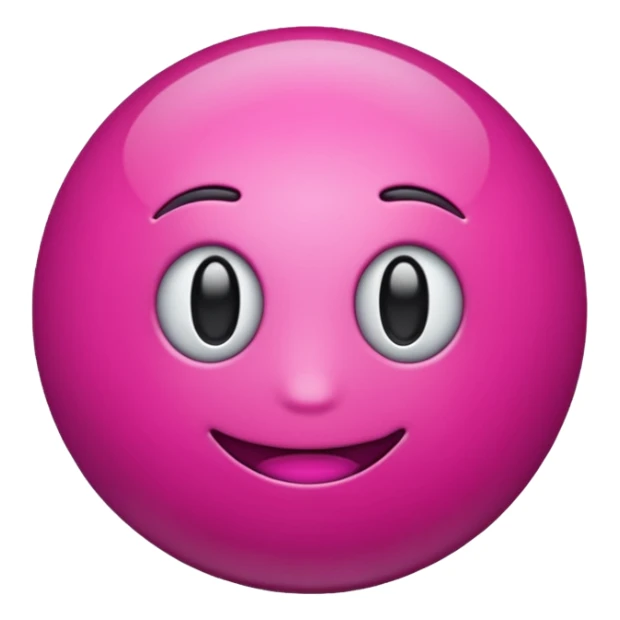 magenta color sphere, Negative : Emoji. sticker