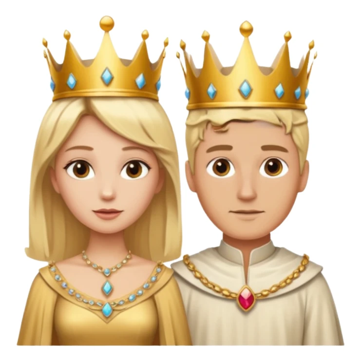 Blonde Queen and Male servant sticker