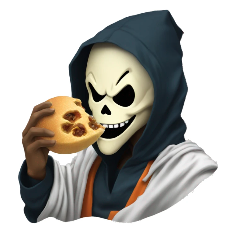 Ghostface Goku eating fo sticker