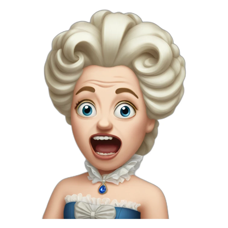 crazy eyes Marie Antoinette scream sticker