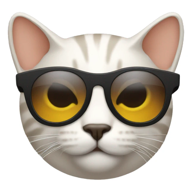 Cat with sunglasses sticker