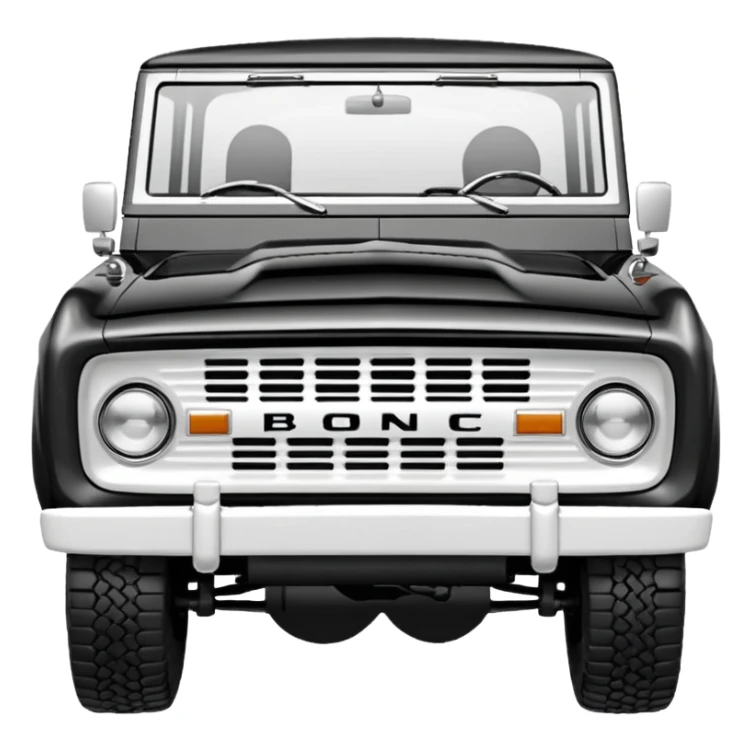 1967 Black and White Ford Bronco sticker