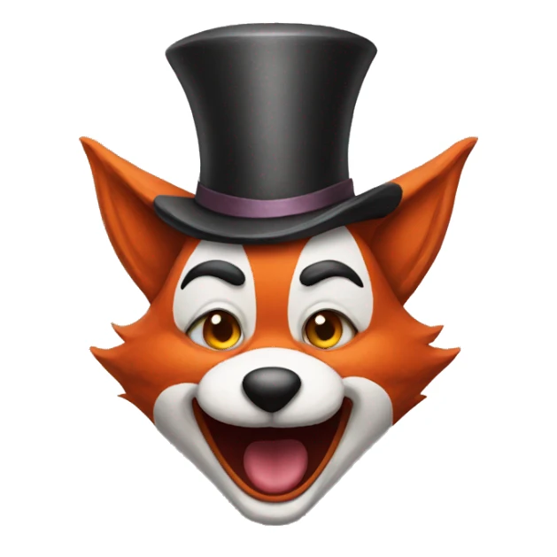 fox clown  sticker