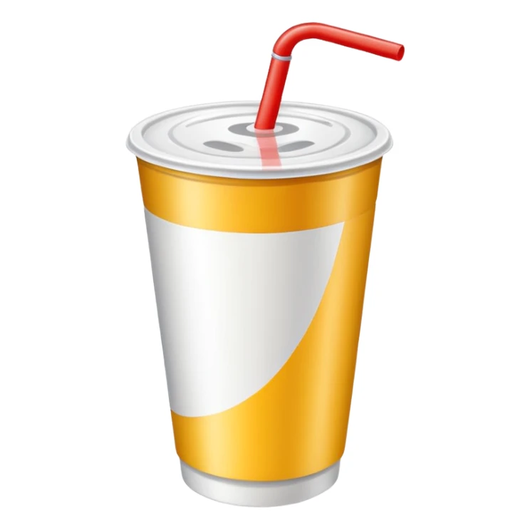 plain white soda cup from a fast food restaurant sticker