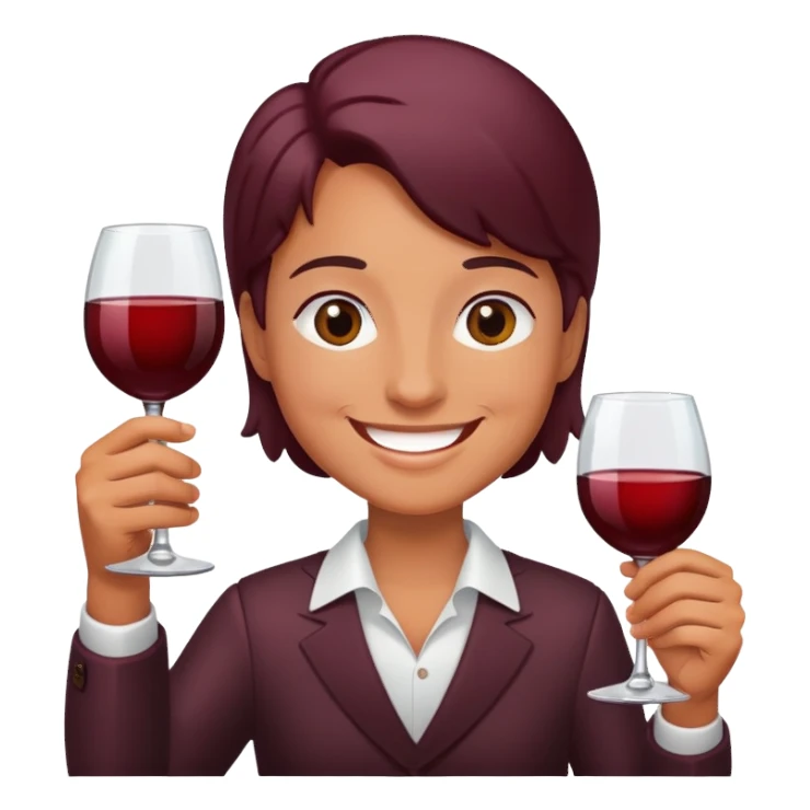 Chin chin with red wine glasses  sticker