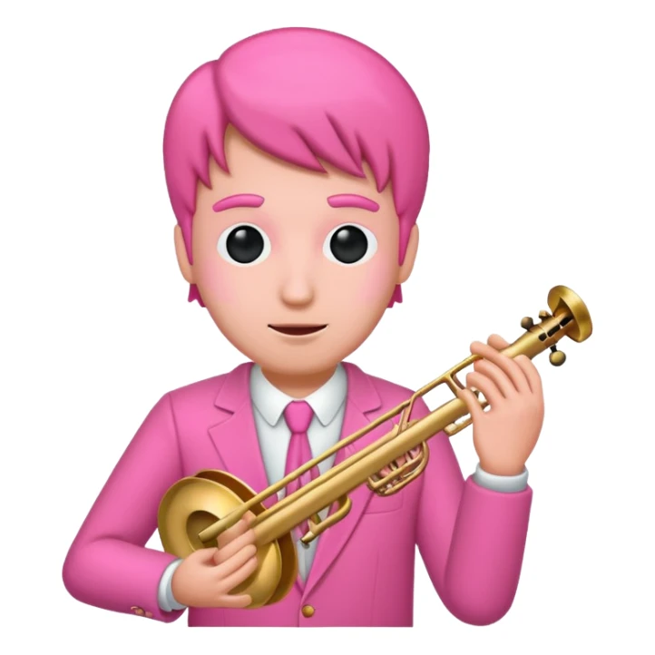 pink musician man  sticker