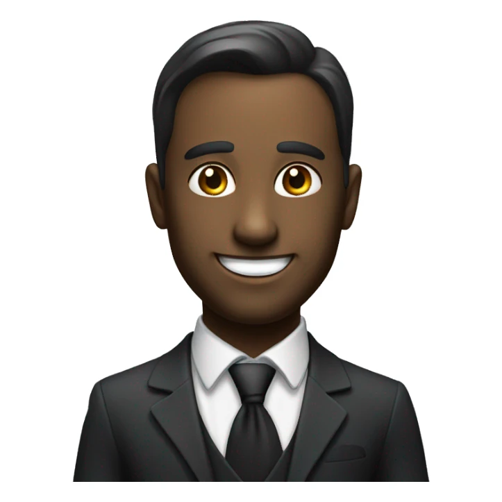 smiling man in formal attire realistic 5oclock shadow sticker