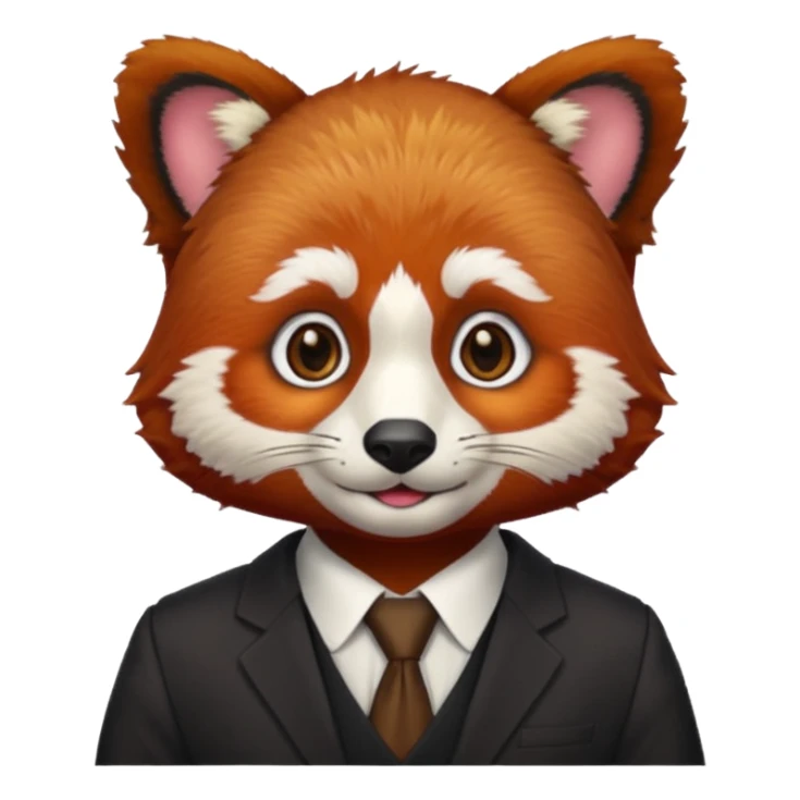 red panda with lawyer hair sticker